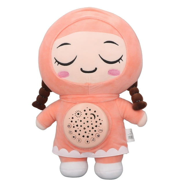 Plush Night Light Doll, Wide Applications Thoughtful Companionship Ultra Soft Texture Sleep Aid Plush Musical Toy For Help Fall Asleep For Bedroom Decoration