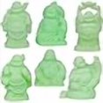 thumbnail image 3 of Figurines de Bouddha en Polyresine Vertes (Ensemble de 6), 3 of 3