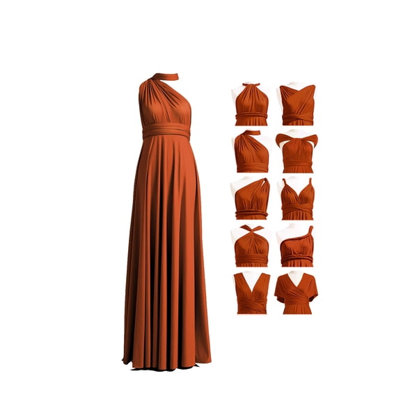 Vestido Maxi Convertible de Envolvente Infinita 72styles para Damas de Honor