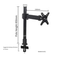thumbnail image 1 of 10-32" Single Screen Full Motion Desktop Monitor Mount Base Bracket LCD TV Arm Computer Stand Support PC Holder ,Easy to Use, 1 of 7