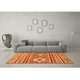 thumbnail image 3 of Ahgly Company Indoor Rectangle Abstract Orange Modern Area Rugs, 7' x 9', 3 of 4