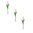 thumbnail image 2 of 12Pcs Simulated Tulips, Cyenie White 3 Bunches of Artificial Decorative Tulips, Artificial Flower Decorative Centerpiece for Living Room Dining Table Wedding and Photography, 2 of 8