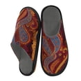 thumbnail image 2 of IAUYY Memory Foam House Slippers Suitable for Both Men and Women. Comfortable, Anti-Slip Plush Flat-Bottomed Slippers The Best Holiday Gift Yellow Paisley, 2 of 9