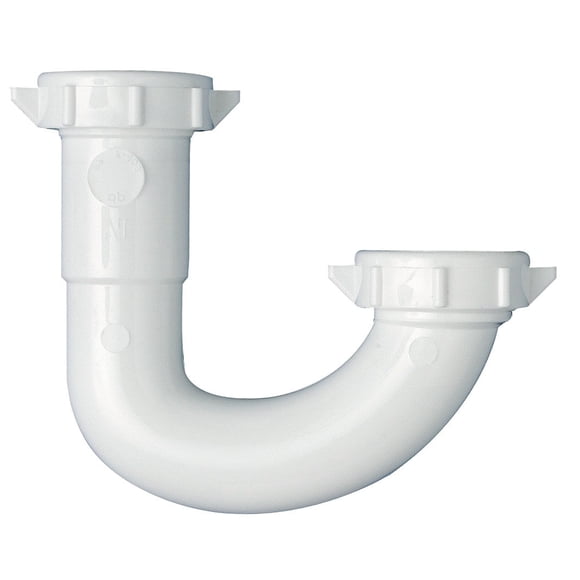 Plumb Pak PP946W J-Bend, plástico blanco, 1.25 pulgadas