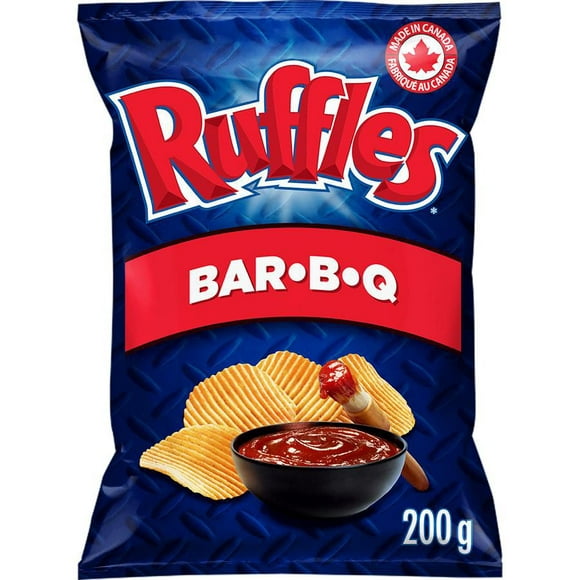 Ruffles Bar-B-Q Flavoured Potato Chips, 200g