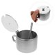 thumbnail image 2 of BRIGHTFUFU Olla para condimentos de acero inoxidable con tapa y cuchara, recipiente para condimentos, sal, pimienta, cocinas domésticas, uso en restaurantes, 2 of 7