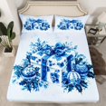 thumbnail image 2 of Manfei Xmas Gitfs Bed Sheets,Blue Christmas Ball King Sheets,Cute Bowtie Ribbon Sheet Set For Teens,Breathable Home Decor,4pcs, 2 of 7