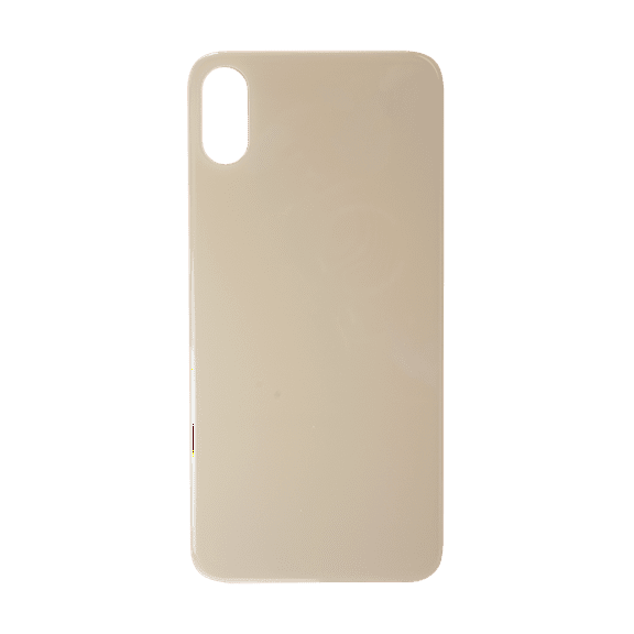 Glass Back Compatible With Phone XS Max Plain in Gold