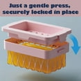 thumbnail image 2 of Plastic Soap Foaming Holder with Elastic Mesh Surface - Fast-Draining, Anti-Slip Design for Efficient Lathering, Ventilated Soap Storage Container - Pink (Single Pack), 2 of 6