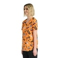 thumbnail image 3 of Scrubstar Fright Friends Women's V-Neck Print Scrub Top, Sizes XS-3XL, 3 of 6