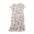 thumbnail image 3 of Ensembles de Pyjama pour Femmes Nuisette pour Femmes Vêtements d'Intérieur Mignons Grande Taille pour Femmes Coton Tricoté Doux et Manches Courtes Col Rond Pyjamas L, 3 of 3