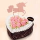 thumbnail image 2 of Adornos para tarta de cupcakes de papel brillante Macarena Unicornio Rosa claro, 2 of 8