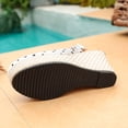 thumbnail image 6 of Hurxie Womens Closed Toe Platform Espadrilles Lace Wedge Heel Sandals White 8.5, 6 of 8