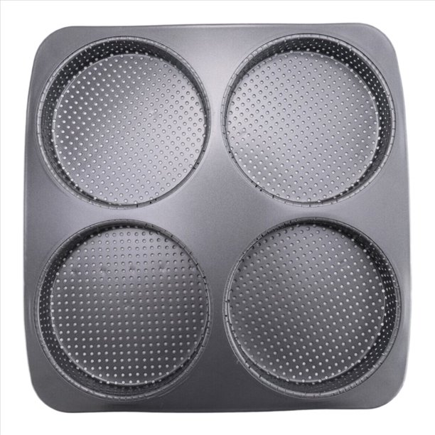 Molde para Panecillos para Hamburguesas, Molde para Hamburguesas Acero Carbono Antiadherente 5 Pulgadas, Molde para Hornear Grande 4 Tazas para Panecillos Hamburguesas Caseros