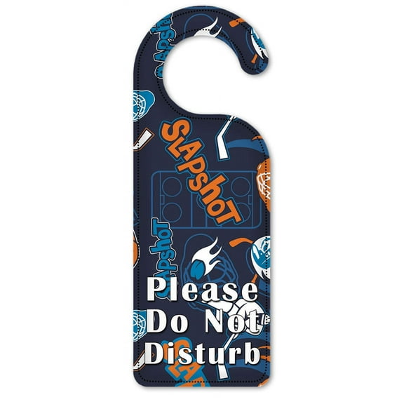 Do Not Disturb Door Knob Hanger Sign - Hockey Toss