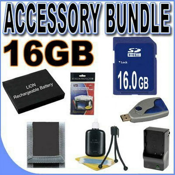 BigVALUEInc Accessory Saver 16GB NB-2L Lithium Ion Battery/Rapid External Charger Bundle for Canon Powershot G7 G9 Came