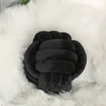 thumbnail image 3 of Almohada de bola redonda con nudo de cuerda de tres hilos tejida a mano para decoración del hogar, almohada de bola con nudo de terciopelo de cristal, 3 of 5