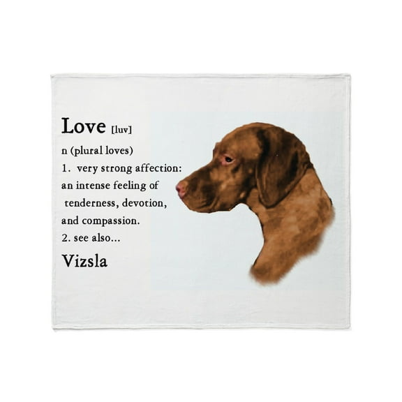 CafePress - Vizsla Love Is Throw Blanket - Soft Fleece Throw Blanket, 50"x60" for All Ages