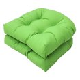 thumbnail image 1 of Xiao Hua Juego de cojines para exterior de dos piezas, apto para muebles de terraza, 19 x 19 pulgadas, cojín de mueble reemplazable, apto para sillas de ratán, sillas de comedor, etc. verde, 1 of 5