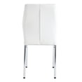 thumbnail image 7 of 6 White Pu Chair : Silver Metal Legs, Comfortable Back With Vertical Stripe Design Luxury Poolside Of 6: Pu, Elegant For Swimming Area, 7 of 7