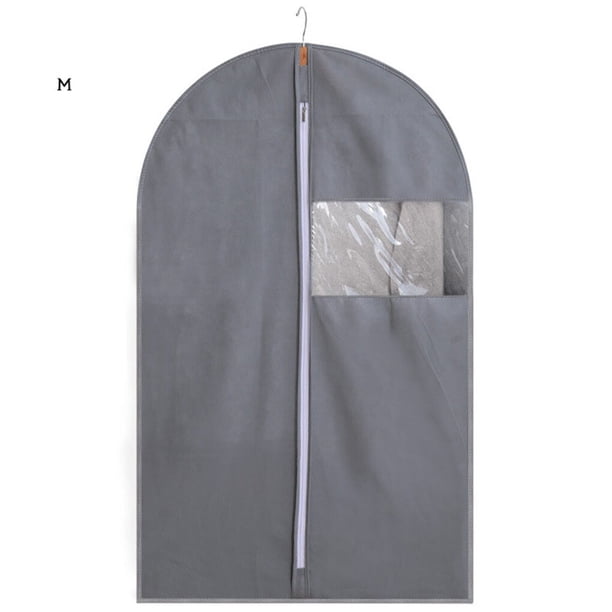 Bearachild Colgador de ropa, vestido, ropa, traje, abrigo, cubierta antipolvo, bolsa de almacenamiento para el hogar, estuche, organizador, Cubiertas para muebles de jardín Gris METRO