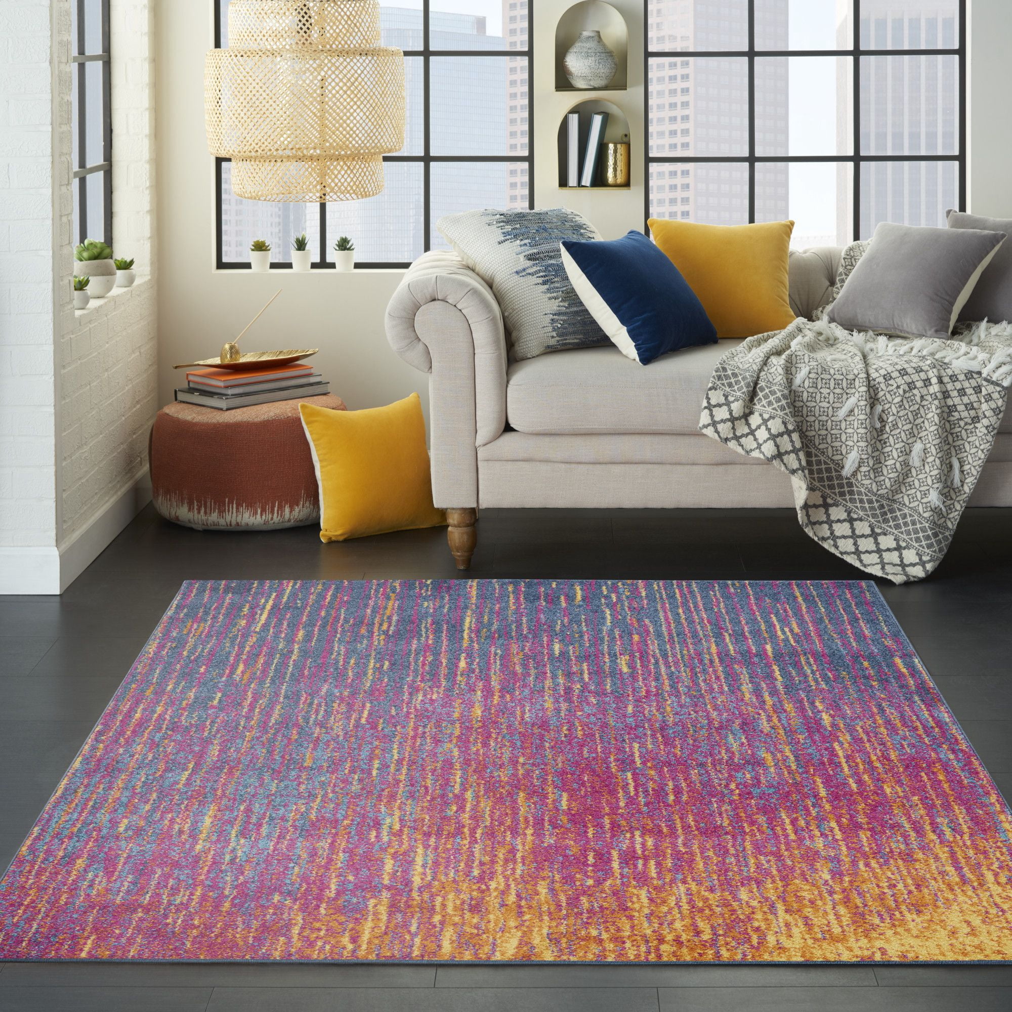 Nourison Passion Modern Abstract Indoor Rug Multicolor 5'3" x 7'3"