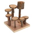 thumbnail image 3 of Pet Step Toy, Stable Hamster Ladder, Pet Supplies Applewood For Hamster Small Pets Column Model, 3 of 8