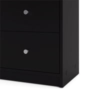 Tvilum Studio 6 Drawer Double Dresser for Adults, Black