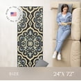 thumbnail image 5 of Maples Rugs Vivian Transitional Medallion Persian Blue Washable Hallway Runner Rug, 2' x 6', 5 of 9