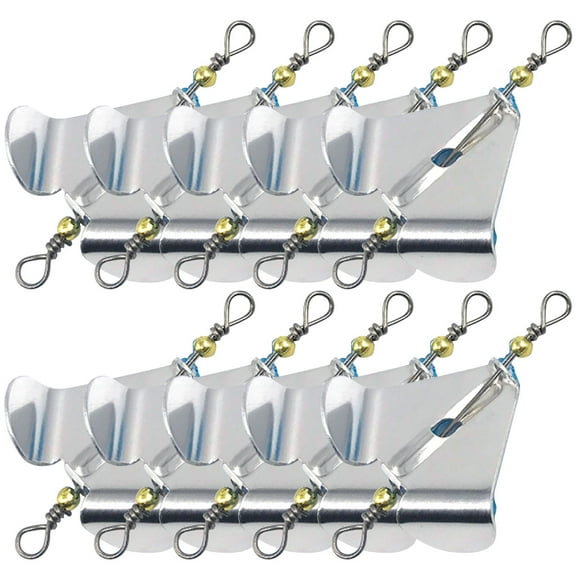 UDIYO 10Pcs Lure Spinning Sequins Simple Installation Convenient Carrying Universal Professional Fish Bait Spoon for Fishing