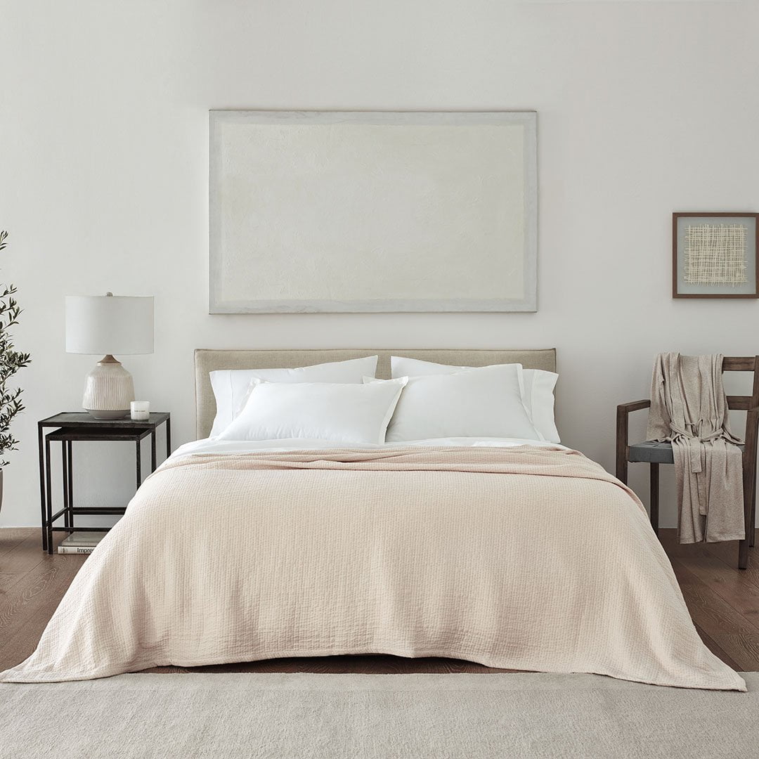 Under the Canopy GOTS Certified Organic Cotton Matelasse Bed Coverlet Twin Twin XL Blush Walmart