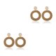 thumbnail image 1 of Guardurnaity Artículos trenzados de ratán vintage Pendientes estilo bohemio Estilo de anillo de joyería estilo de anillo 2piezas Guardurnaity CBP200928, 1 of 6