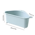 thumbnail image 3 of Inteprter Colador Triangular para fregadero de cocina, escurridor de frutas y verduras, cesta con ventosa, estante de esponja, estante de almacenamiento Organizadores de utensilios de cocina azul Inteprter HA2883-03B, 3 of 6