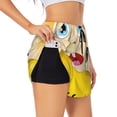 thumbnail image 3 of Lsque Sml Jeffy Printed Women's Running Shorts with Liner Pockets,Elastic Quick Dry Workout Athletic Gym Yoga Shorts,Womens High Waist Shorts-Medium, 3 of 9