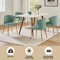 thumbnail image 6 of Tina's Home Home Velvet Dining Chairs Set of 2 Upholstered Wingback Accent Side Chairs Metal Legs Living Room Kitchen Sage, 6 of 11