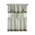 thumbnail image 2 of Mississippi Window Curtain Tier Pair and Valance Set - 58x24 - Taupe/Silver, 2 of 3