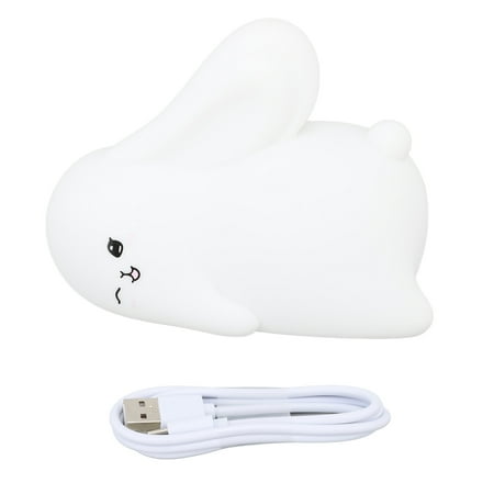 

Night Light Silicone Cute Rabbit USB Rechargeable LED 1200mAh Night Lamp for Infant Breastfeeding Sleep Nurseries