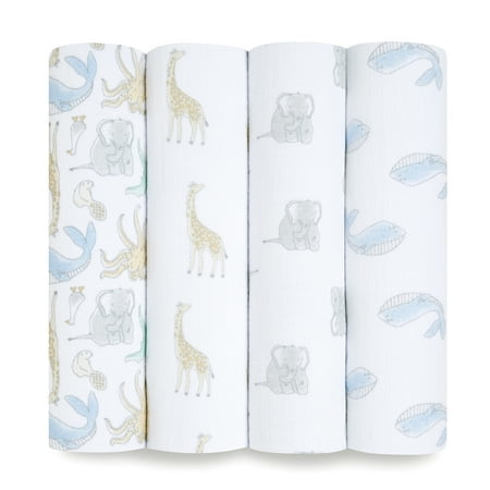 UPC: 0842332152015 | Aden + Anais™ Essentials  Cotton Muslin Swaddle Blanket  Natural History  Unisex  Infants  4-Pack