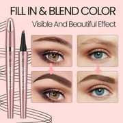 4-Tip Eyebrow Pen 3D Waterproof Microblading Eyebrow Pen, Natural Makeup Long-Lasting Fine Stroke Magic Eyebrow Pencil,Black