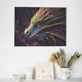thumbnail image 6 of Gukieu Colorful Dragon Head Profile Print Horizontal Canvas Decorative Painting 12x16 Inch Shrinkage Resistant Frame Hanging Home Wall Art Decor, 6 of 6