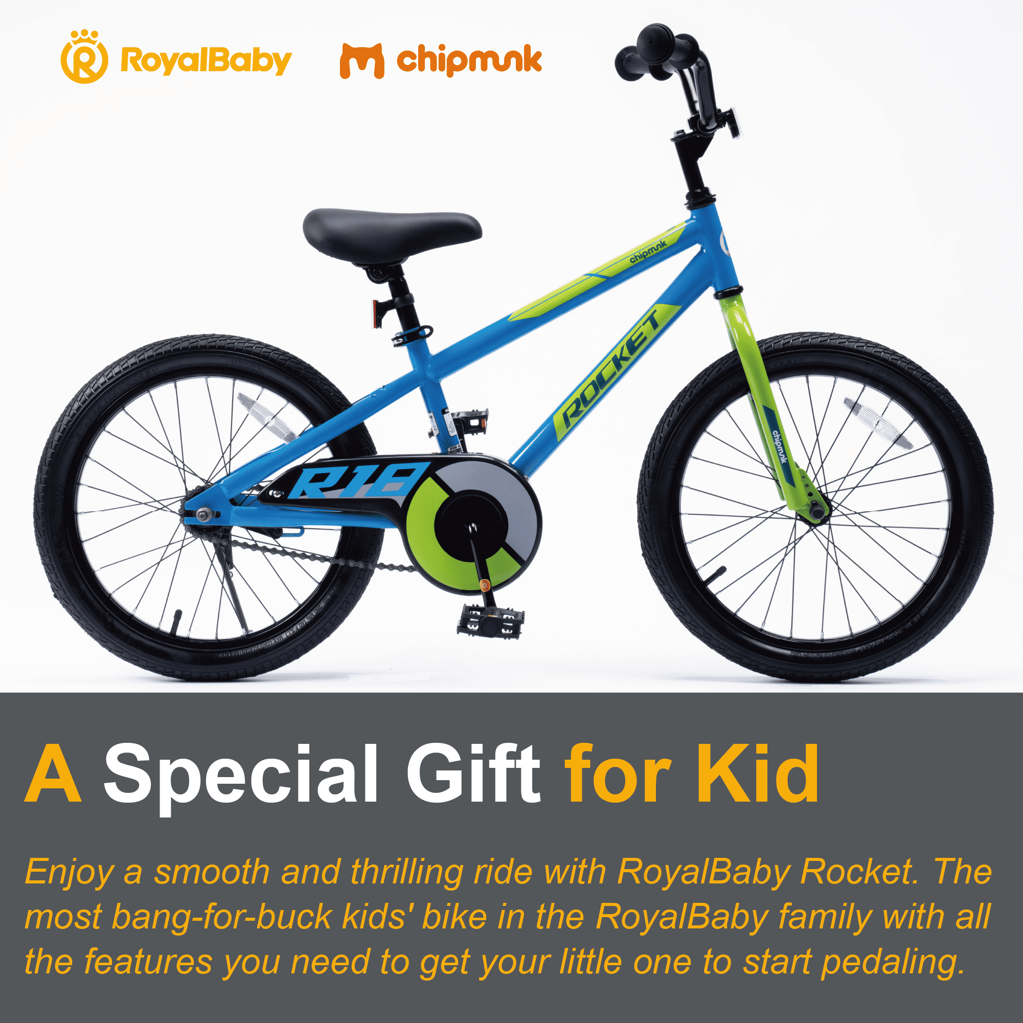 【べいびーべいびー】 Royalbaby Rocket Children's Bike, 12-18 Inch, BMX Style