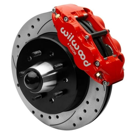 Wilwood Forged Narrow Superlite 6R Front Big Brake Kit 12.19in Drilled Rotors 88-98 C1500 - Red