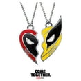 thumbnail image 2 of Women's Marvel: Deadpool & Wolverine Best Friends Necklace Poster Graphic Tee White Small, 2 of 4