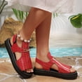 thumbnail image 2 of Dakaela Womens Platform Sandals Comfortable Slingback Summer Dressy Walking Shoes 2026 Arch Support Flat Sandal with Hook and Loop Size 6, 2 of 9