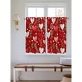 thumbnail image 2 of Valentines Living Room Curtains 2 Panel, Pink Red Love Heart Spring Green Botanical Cafe Window Treatment, Farmhouse Bedroom Bathroom Kitchen Curtains Drapes 104"x45", 2 of 6