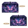 thumbnail image 4 of TSOVTHRID Violet Butterfly Rose Flower Print Microwave Oven Dust Cover Toaster Oven Cover with Top Handle Dust-Proof Kitchen Appliance Protector Fingerprint Protection, 18.25"W x 14.5"D x 11"H, S, 4 of 7