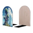 thumbnail image 2 of Hirioo Fantasy Treehouse Planet Scene for Bookends Decorative Bookends for Shelves for Home or Office, Non-Slip Base, 2 of 8