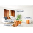 thumbnail image 5 of Orange Abstract Curtains 42Wx63H Inch Rod Pocket Modern Contemporary Vintage Retro Ombre Dark Striped Curtains Bedroom Window Drapes Simple Brown Rustic Printed Living Room Window Treatment, 5 of 5
