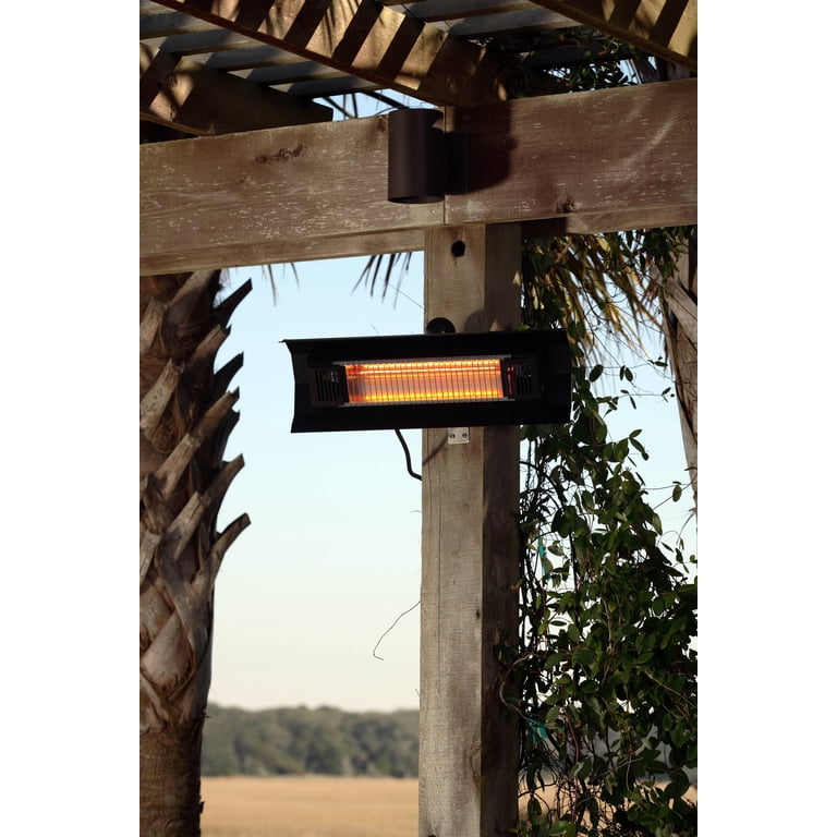 fire sense umbrella infrared patio heater 02117 Telescoping Offset Pole Mounted With Wheels 1500 Watt Indoor Outdoor Powder Coated Steel Tip over Protection System Cover Included 000 hours Fire Sense 60460 Mojave Sun