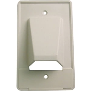 Single Source Distribution Module - SINGLE GANG WHITE SCOOP STYLE CABLE DISTRIBUTION WALL PLATE